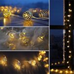 WoolWorth – Ten-Bulb LED Fairy Light Chain Metal Ball – Battery Operated