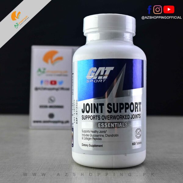 GAT Sport – Essentials Joint Support For Supports Overworked Joints & Collagen Peptides – 60 Tablets