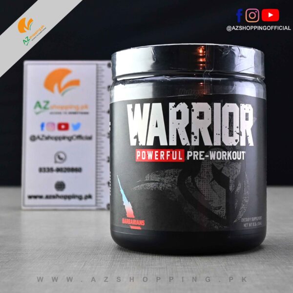 Nutrex Research – Warrior Powerful Pre-Workout – 400mg Caffeine For High Stim & Focus, Creatine For Strength, Endurance & Intense Pump - 30 Servings