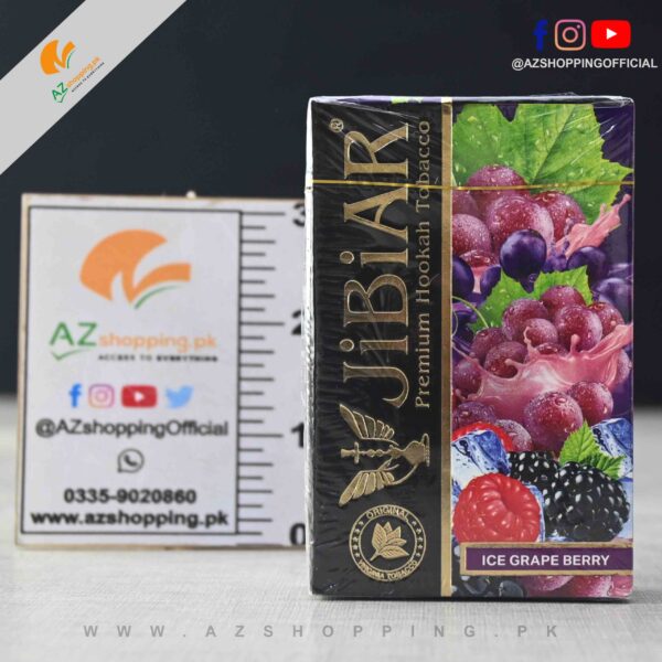 Jibiar Tobacco – Premium Hookah Tobacco Ice grape Berry Flavor – 50 gram