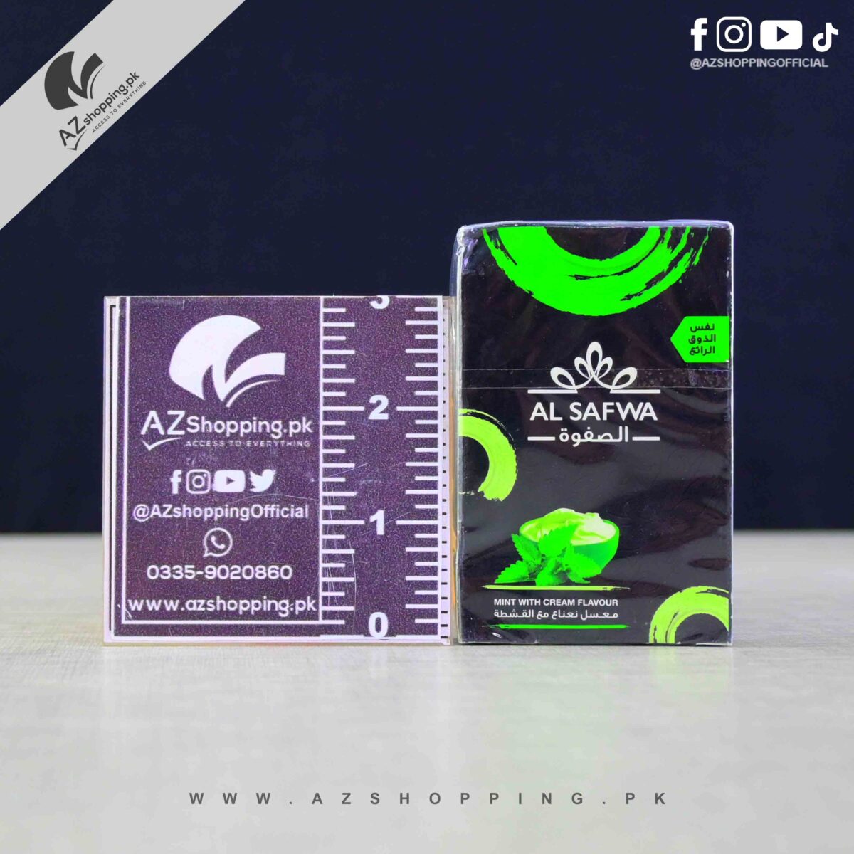 AL-Safwa Tobacco – Authentic Flavoured Molasses Hookah Mint With Cream Flavor – 50 gram