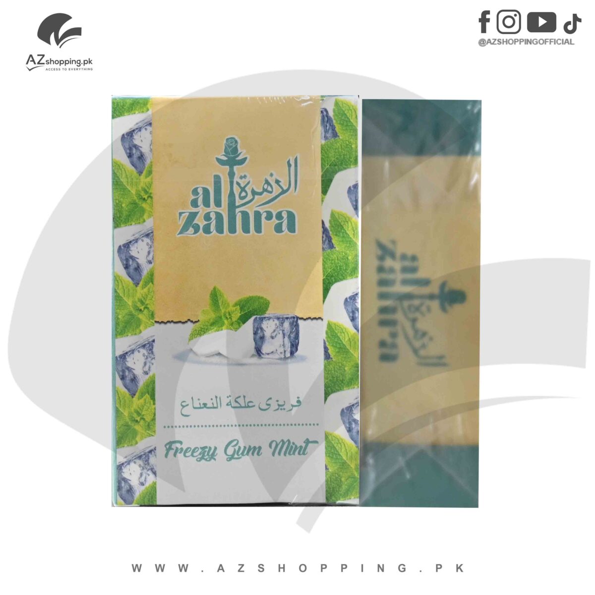 Al-Zahra – Hookah Tobacco Freegy Gum Mint Flavour – 50 Gram