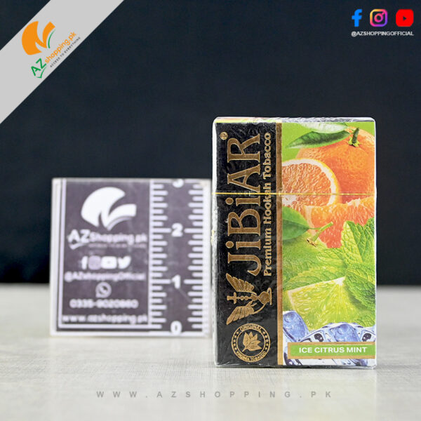 JiBiAR – Premium Hookah Tobacco Ice Citrus Mint Flavour – 50 Gram