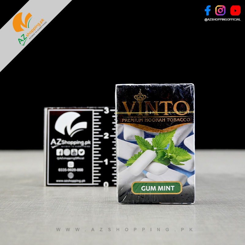 Vinto – Premium Hookah Tobacco Gum Mint Flavour – 50 Gram Vinto – Premium Hookah Tobacco Gum Mint Flavour – 50 Gram