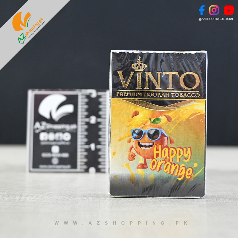 40 Vinto – Premium Hookah Tobacco Happy Orange Flavour – 50 Gram