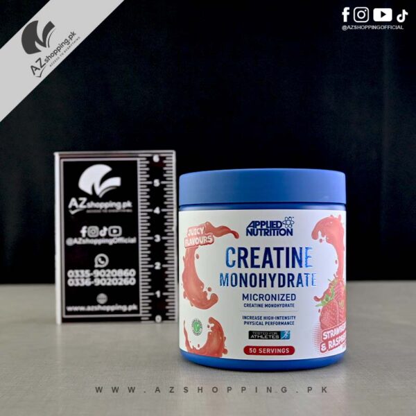 Applied Nutrition - Flavored Creative Monohydrate Powder Strawberry & Raspberry Micronized Pre/Post-Workout Strength & Performance Supplement - 250g, 50 Servings