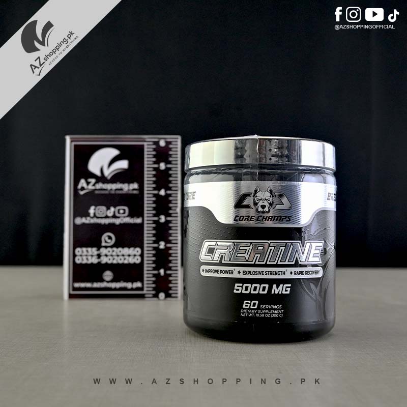 2 Core Champs - Pure Micronized Creatine Muscle Strength & Recovery Supplement 300g, 60 Servings - Image 1