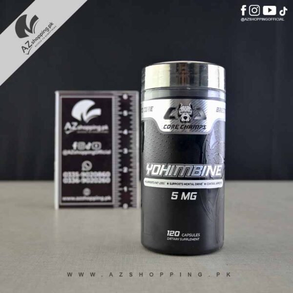 Core Champ - Yohimbine 120 Capsules for Enhanced Performance, 5mg
