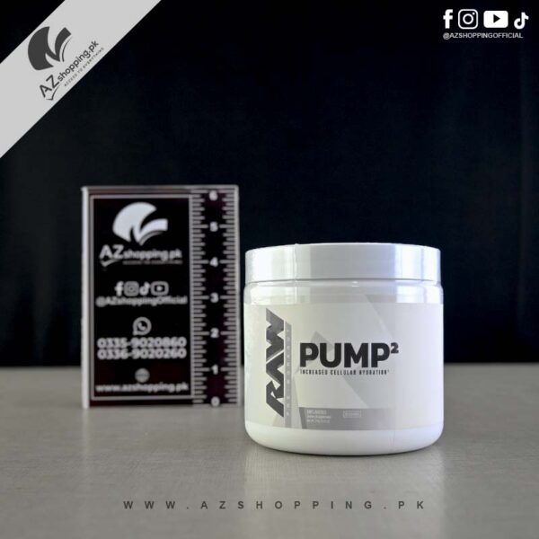 RAW - Pump2 PreWorkout Powder Muscle Pump & Cellular Hydration Supplement – Unflavored, 20 Servings 124g