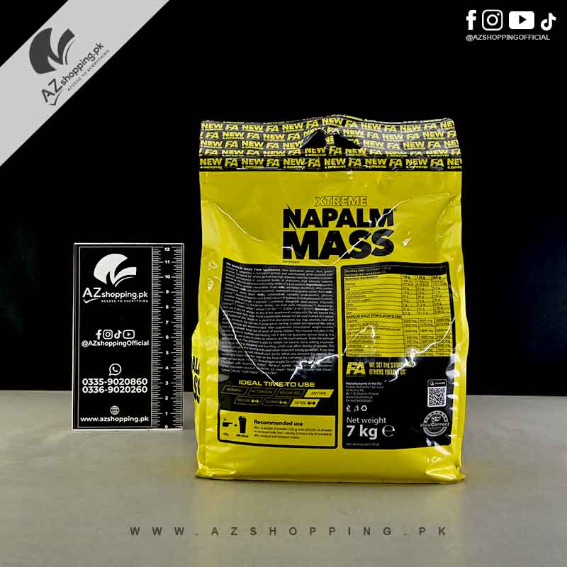2 FA Xtreme - Napalm Mass Chocolate Flavour High Protein & Carb Formula for Muscle Growth, 7kg - Image 1